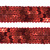 Тесьма с пайетками 3, шир. 20 мм/уп. 25+/-1 м, цвет красный - купить в Омске. Цена: 778.19 руб.