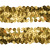 Тесьма с пайетками D16, шир. 30 мм/уп. 25+/-1 м, цвет золото - купить в Омске. Цена: 1 087.39 руб.