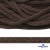 Шнур плетеный d-6 мм, 70% хлопок 30% полиэстер, уп.90+/-1 м, цв.1073-т.коричневый - купить в Омске. Цена: 594 руб.