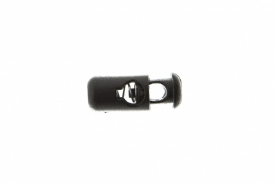 8108 Фиксатор пластиковый "Бочонок", 20х8 мм, цвет чёрный - купить в Омске. Цена: 1.29 руб.