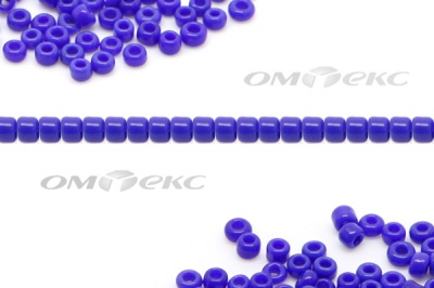 Бисер (ОS) 11/0 ( упак.100 гр) цв.48 - синий - купить в Омске. Цена: 48 руб.