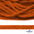 Шнур плетеный d-6 мм, 70% хлопок 30% полиэстер, уп.90+/-1 м, цв.1066-апельсин - купить в Омске. Цена: 588 руб.