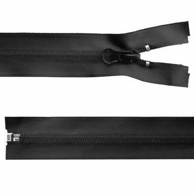 Молния водонепроницаемая PVC Т-7, 100 см, разъемная, цвет чёрный - купить в Омске. Цена: 61.89 руб.