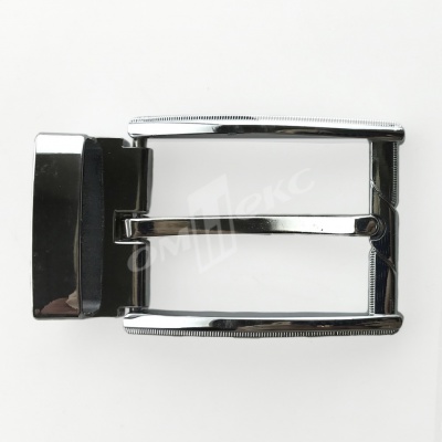 Пряжка металлическая для мужского ремня 845005А#2 (шир.ремня 40 мм), цв.-никель - купить в Омске. Цена: 110.29 руб.