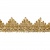 Тесьма металлизированная 0384-0240, шир. 40 мм/уп. 25+/-1 м, цвет золото - купить в Омске. Цена: 490.74 руб.