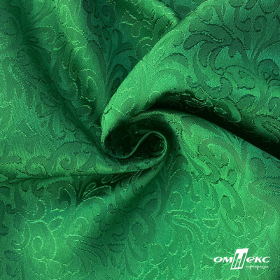 Ткань жаккард королевский, 100% полиэстр 180 г/м 2, шир.150 см, цв-зеленый - купить в Омске. Цена 293.39 руб.