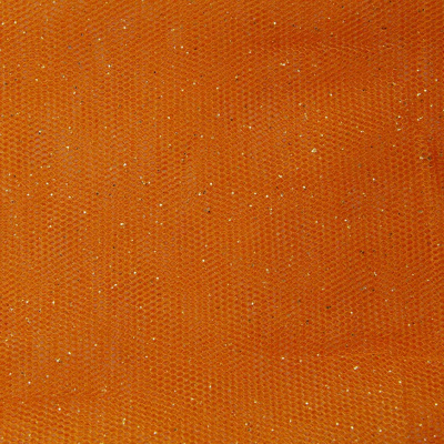 Сетка Глиттер, 24 г/м2, шир.145 см., оранжевый - купить в Омске. Цена 117.24 руб.