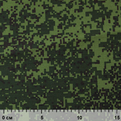 Униформ Рип Стоп 80/20 полиэфир/хлопок, 205 г/м2,  принтованный темно-зеленый, ВО, шир. 150 см - купить в Омске. Цена 191.15 руб.