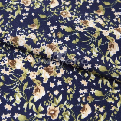 Плательная ткань "Фламенко" 1.1, 80 гр/м2, шир.150 см, принт растительный - купить в Омске. Цена 241.49 руб.