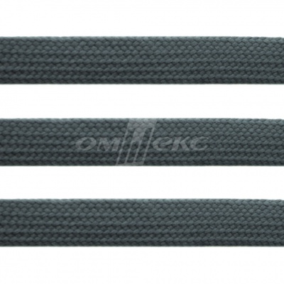 Шнур плетеный (плоский) d-12 мм, (уп.90+/-1м), 100% полиэстер, цв.272 - серый - купить в Омске. Цена: 8.62 руб.