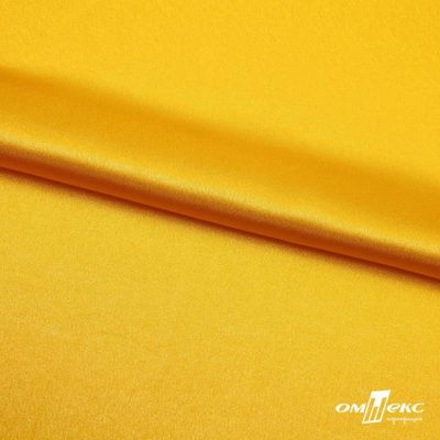 Поли креп-сатин 13-0859, 125 (+/-5) гр/м2, шир.150см, цвет жёлтый - купить в Омске. Цена 155.57 руб.