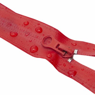 Молния водонепроницаемая PVC Т-7, 60 см, разъемная, цвет (820) красный - купить в Омске. Цена: 49.39 руб.