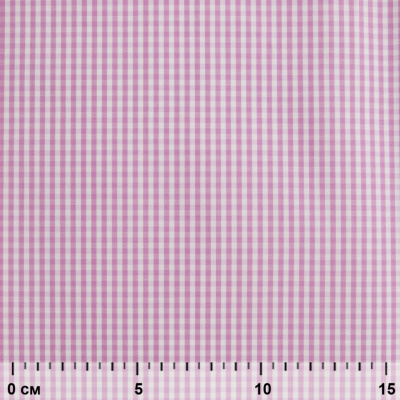 Ткань сорочечная Клетка Виши, 115 г/м2, 58% пэ,42% хл, шир.150 см, цв.1-розовый, (арт.111) - купить в Омске. Цена 306.69 руб.