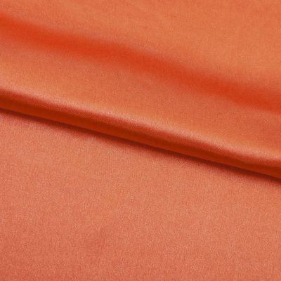 Поли креп-сатин 18-1445, 120 гр/м2, шир.150см, цвет оранжевый - купить в Омске. Цена 155.57 руб.