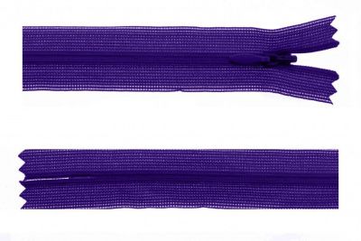 Молния потайная Т3 866, 50 см, капрон, цвет фиолетовый - купить в Омске. Цена: 8.62 руб.