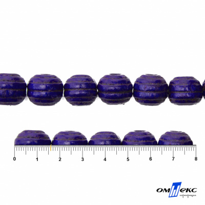 0309-Бусины деревянные "ОмТекс", 16 мм, упак.50+/-3шт, цв.018-фиолет - купить в Омске. Цена: 62.22 руб.