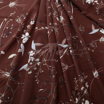 Плательная ткань "Фламенко" 2.2, 80 гр/м2, шир.150 см, принт растительный - купить в Омске. Цена 239.03 руб.