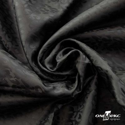 Ткань подкладочная Жаккард YP1416707, 90(+/-5) г/м2, шир.145 см, черный - купить в Омске. Цена 241.46 руб.