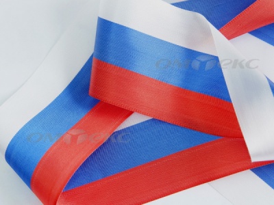 Лента "Российский флаг" с2744, шир. 8 мм (50 м) - купить в Омске. Цена: 7.14 руб.
