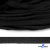 Шнур плетеный d-8 мм плоский, 70% хлопок 30% полиэстер, уп.85+/-1 м, цв.- чёрный - купить в Омске. Цена: 735 руб.