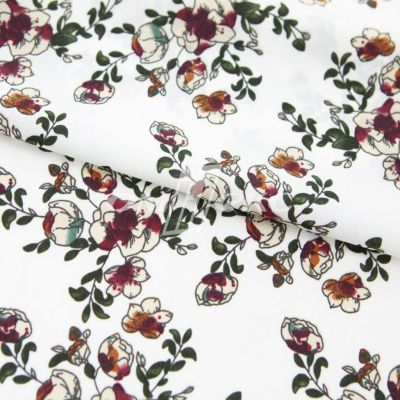 Плательная ткань "Фламенко" 23.1, 80 гр/м2, шир.150 см, принт растительный - купить в Омске. Цена 264.56 руб.