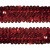 Тесьма с пайетками 3, шир. 30 мм/уп. 25+/-1 м, цвет красный - купить в Омске. Цена: 1 087.39 руб.