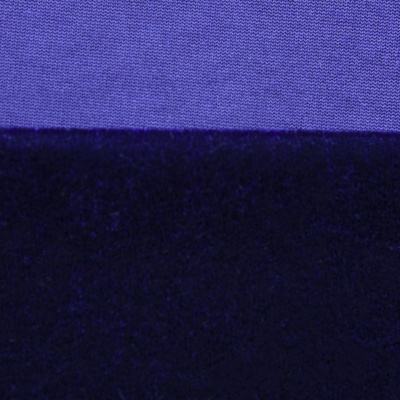 Бархат стрейч №14, 240 гр/м2, шир.160 см, (2,6 м/кг), цвет т.синий - купить в Омске. Цена 748.44 руб.
