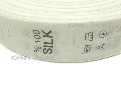 Состав и уход за тк.100% Silk (1000 шт) - купить в Омске. Цена: 520.46 руб.