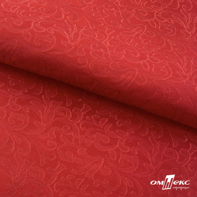 Ткань жаккард королевский, 100% полиэстр 180 г/м 2, шир.150 см, цв-красный - купить в Омске. Цена 293.39 руб.